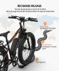 AOSTIRMOTOR S07-B 26" 750W Electric Bike Fat Tire P7 48V 12.5AH Removable Lithium Battery for Adults with Detachable Rear Rack Fender(Black)