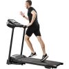 Compact Easy Folding Treadmill Motorized Running Jogging Machine with Audio Speakers and Incline Adjuster