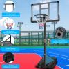 Portable Basketball Hoop Backboard System Stand Height Adjustable 6.6ft - 10ft with 44 Inch Backboard and Wheels for Adults Teens Outdoor Indoor Baske