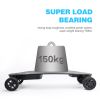 All terrain dual 1000*2 hub motor electric skateboard with 32mph max speed; 25miles range; 9600mah battery.