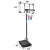 Portable Basketball Goal System with Stable Base and Wheels, use for Indoor Outdoor teenagers youth height adjustable 5.6 to 7ft Basketball Hoop 28 In