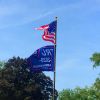 25 ft Al Flag Pole w/ US Flag and Ball