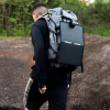 Solar power generation mountaineering backpack. 60L,30W,5V/3A,9V/2A,12V/1.5A, QC2.0/QC3.0 fast charging, 5000 mAh energy storage, YKK zipper, high-end