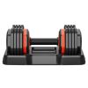 25LB 5 in 1 Single Adjustable Dumbbell Free Dumbbell Weight Adjust with Anti-Slip Metal Handle, Ideal for Full-Body Home Gym Workouts