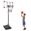 Portable Basketball Goal System with Stable Base and Wheels, use for Indoor Outdoor teenagers youth height adjustable 5.6 to 7ft Basketball Hoop 28 In