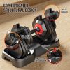 Adjustable Dumbbell Set, 10 in 1 Free Dumbbell for Men and Women, Black Dumbbell for Home Gym, Full Body Workout Fitness, Fast Adjust by Turning Handl