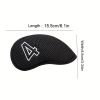 10pcs New High Quality Meshy Golf Iron Covers One Sided Numbers Right Hand Golf Iron Club Head Covers Set 4; 5; 6; 7; 8; 9; P; A; S; X Black