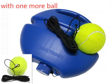 Senior Single Tennis Training Base And Tennis Ball Seat (Option: Blue with 1 more ball)