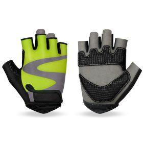 OZERO Men's Cycling Biker Gloves Fingerless Gym gloves Breathable MTB Accesories Motorcycle Sports Gloves Cycling Equipment (Color: Green, size: XL)