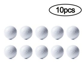 10Pcs Golf Balls PU Foam Elastic Indoor Outdoor Golf Practice Driving Range Children Putting Golf Supplies (Color: White, Ships From: CN)