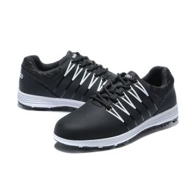 New Waterproof Golf Shoes Men Outdoor Spikes Golf Sneakers Big Size 39-44 Sport Golfing Shoes Men Athletic Sneakes (Color: Black Silver, size: 41)