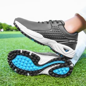 New Spikeless Golf Shoes Men Waterproof Golf Sneakers Big Size 40-47 Walking Shoes Anti Slip Athletic Sneakers for Men (Color: Hei, size: 45)