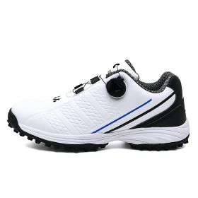 Waterproof Golf Shoes for Men Professional Golf Sneakers Outdoor Comfortable Walking Shoes Light Weight Athletic Sneakers (Color: BaiHei, size: 47)