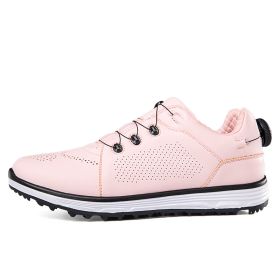 Professional Spikeless Golf Shoes Men Women Golf Sneakers Golfers Wears Outdoor Anti Slip Walking Shoes Ladies Athletic Sneakers (Color: Feng, size: 45)