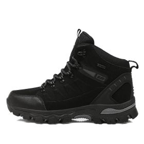 Waterproof Hiking Shoes Men Women Sneakers Mountain Climbing Shoes Outdoor Unisex Sport Hunting Boots Men Trekking Shoes (Color: Black, size: 35)