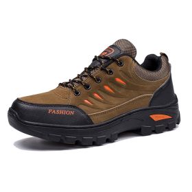 Outdoor Trekking Shoes Men Hiking Shoes Waterproof Non Slip Climbing Camping Trekking Men Sneakers (Color: see chart, size: 45)