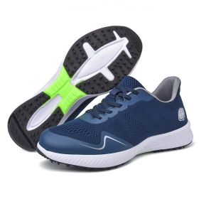 New Golf Shoes for Men Women Breathable Golfers Wears Outdoor Breathable Golf Sneakers Size 36-46 Walking Footwears Male (Color: Lan, size: 43)