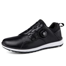 New Men Golf Shoes Outdoor Luxury Golf Sneakers for Men Women Golfers Sneakers Outdoor Comfortable Athletic Shoes Male (Color: Hei, size: 43)