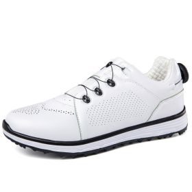 New Professional Golf Shoes Men Spikeless Golf Sneakers Women Big Size 46 47 Golfers Wears Outdoor Anti Slip Walking Shoes (Color: Blue, size: 37)