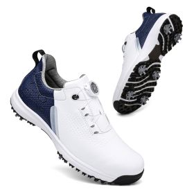 New Luxury Golf Shoes for Men Women Breathable Golf Sneakers Outdoor Comfortable Walking Shoes Anti Slip Athletic Sneakers (Color: BaiHei-2, size: 38)