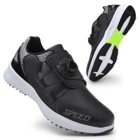 New Golf Shoes Men Professional Golf Sneakers Spikeless Outdoor Anti Slip Walking Shoes for Goflers Light Walking Sneakers (Color: Hei, size: 41)