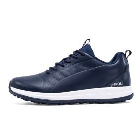 Professional Golf Shoes Men Big Size 46 47 Golf Sneakers for Men Comfortable Walking Shoes Anti Slip Golfers Sneakers Male (Color: Lan, size: 46)