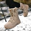 Comfort Beige Outdoor Hiking Boots Couple Men Trekking Shoes Women Big Size Military Tactical Boots For Men hiking sheos snow bo