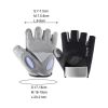 1 Pair Training Gloves Non-slip Fingerless Palm Protector Unisex Sweat-wicking Ridding Gloves for Outdoor Sports